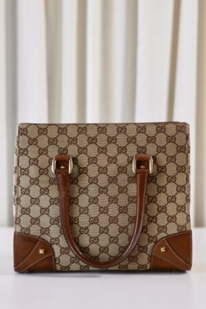 Gucci monogram brown handbag