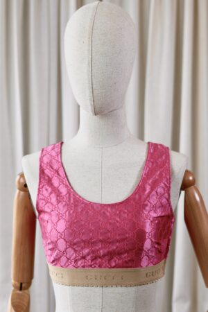 Gucci pink top monogram