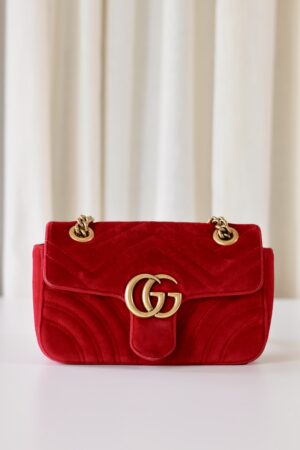 Gucci Marmont red velvet