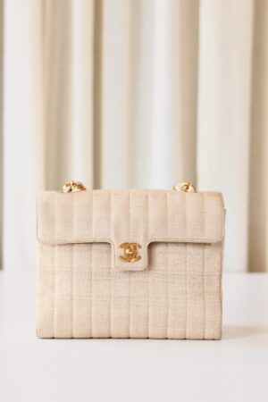 Chanel fabric single flap bag