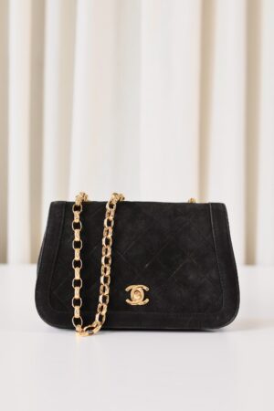 Chanel suede full flap + wallet