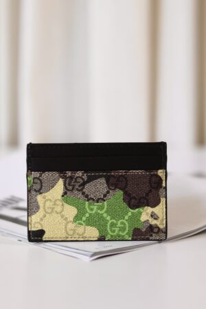 Gucci camouflage monogram card holder