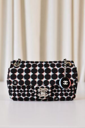 Chanel single flap bag polka dot