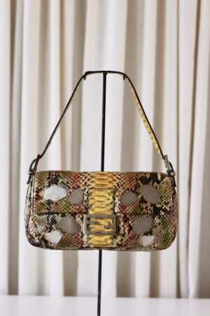 Fendi 2000 Pythone mirror Baquette bag