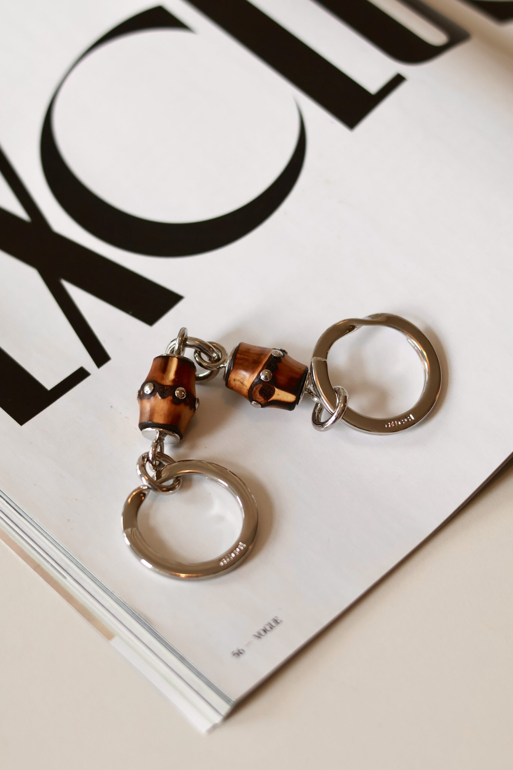 Gucci bamboo horsebit keychain