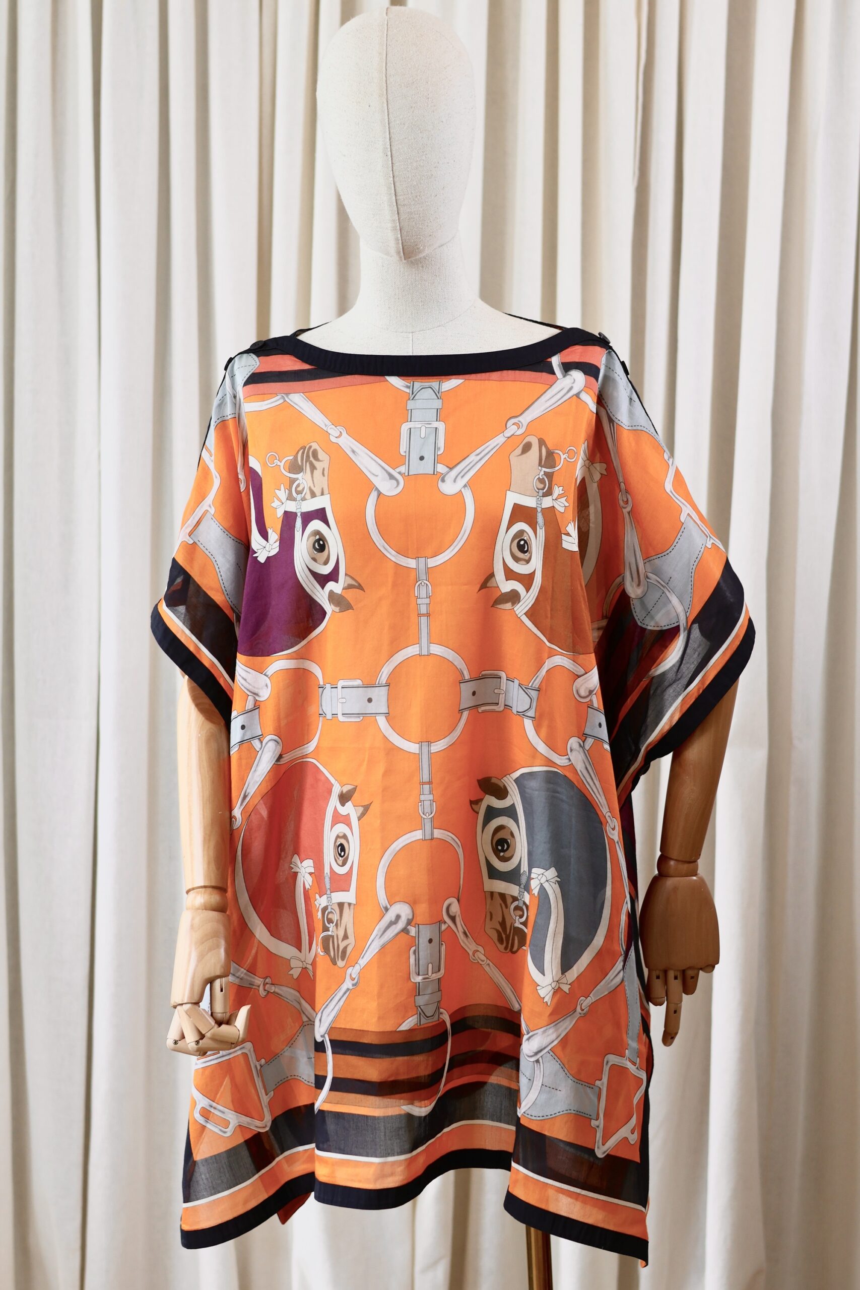 Hermes tunic orange - navy