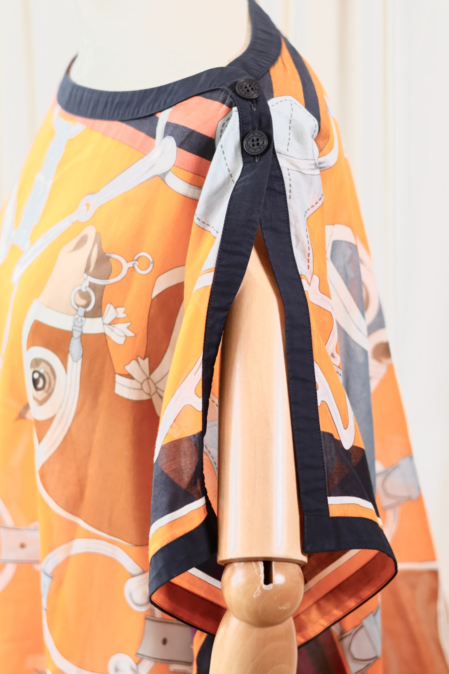 Hermes tunic orange - navy - Image 5