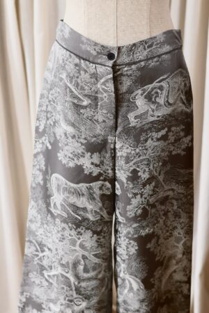 Christian Dior silk pant grey