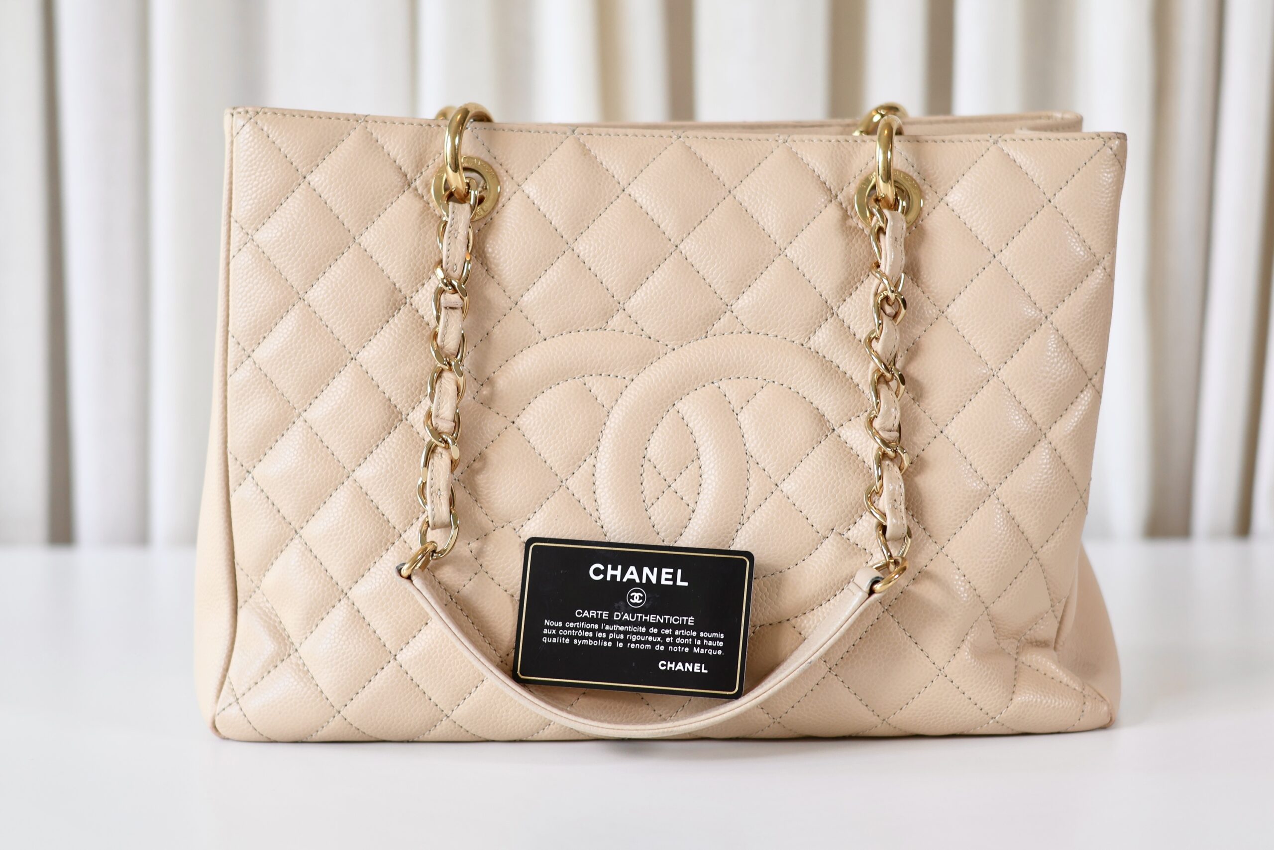 Chanel caviar GST beige - Image 12
