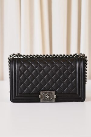 Chanel boy bag medium black