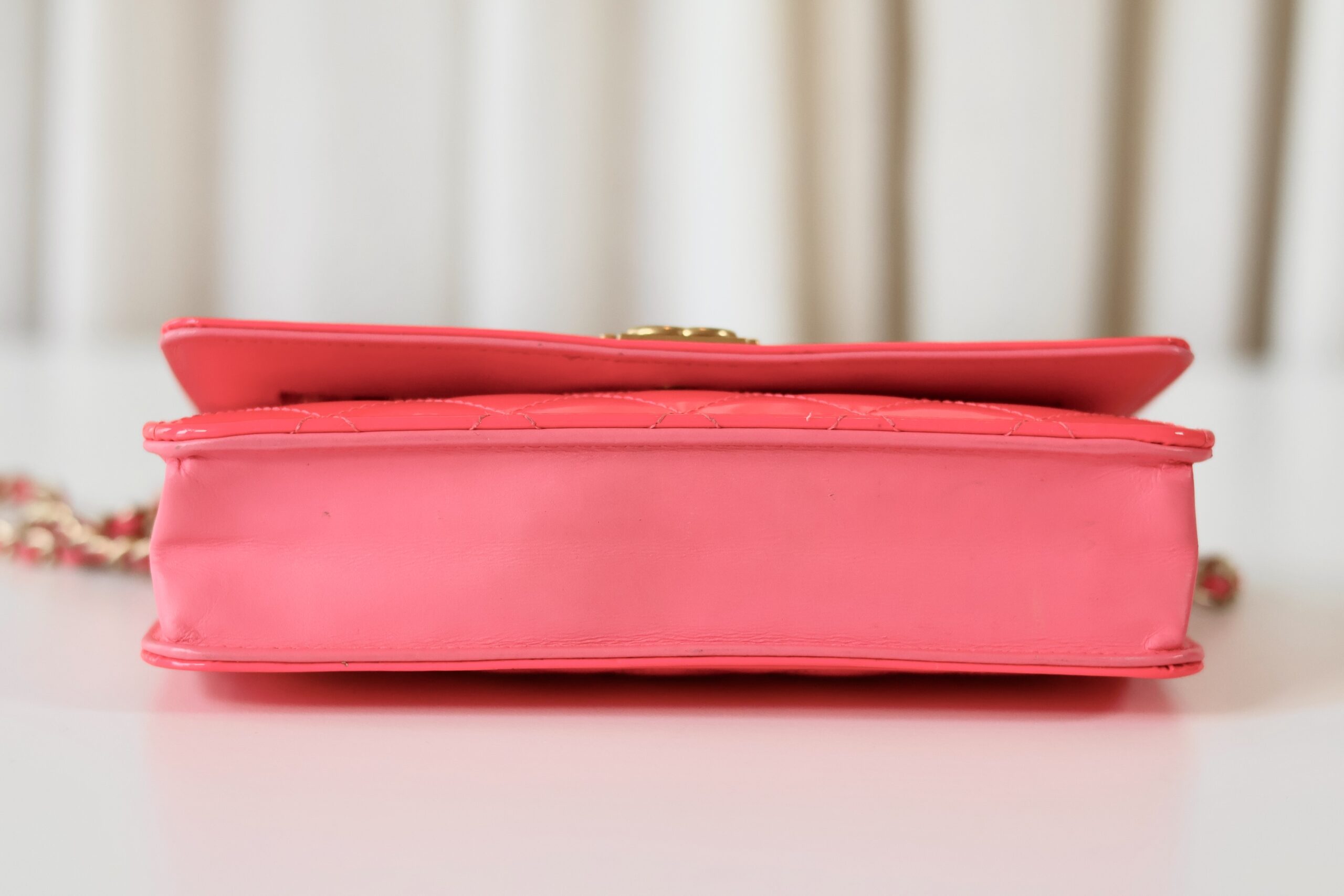 Chanel patent wallet on chain pink - Image 7