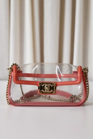Chanel transparent east west boy bag