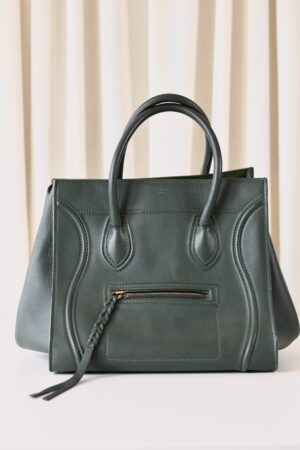 Celine Luggage Phantom green
