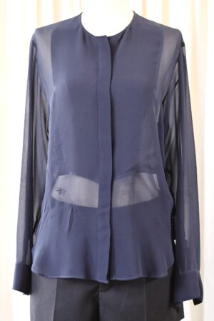 Christian Dior silk blouse navy