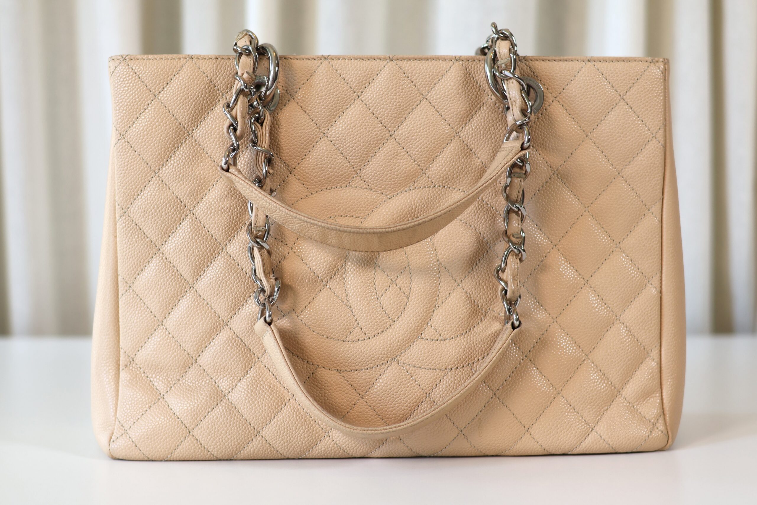 Chanel caviar GST beige shw - Image 3
