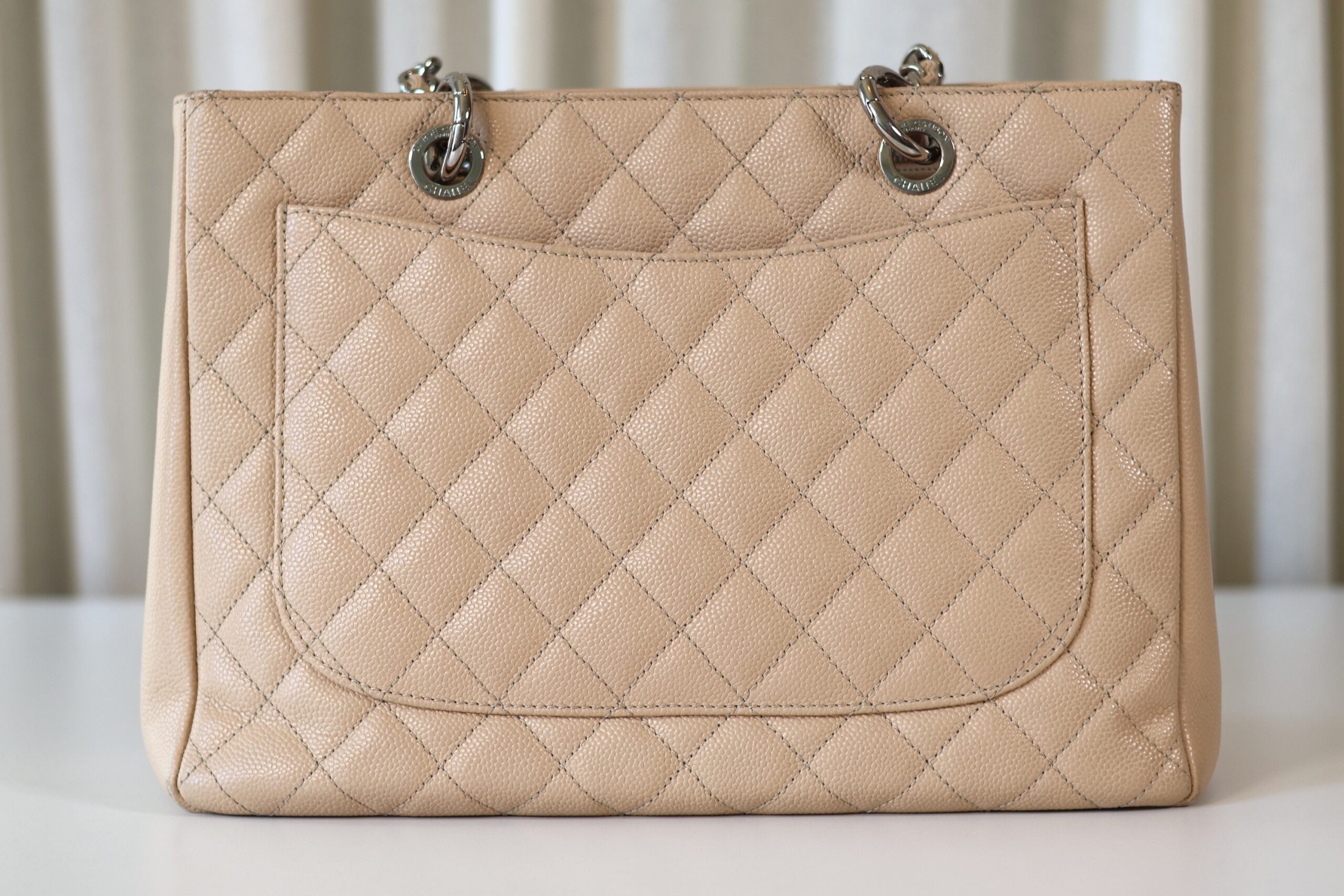 Chanel caviar GST beige shw - Image 4