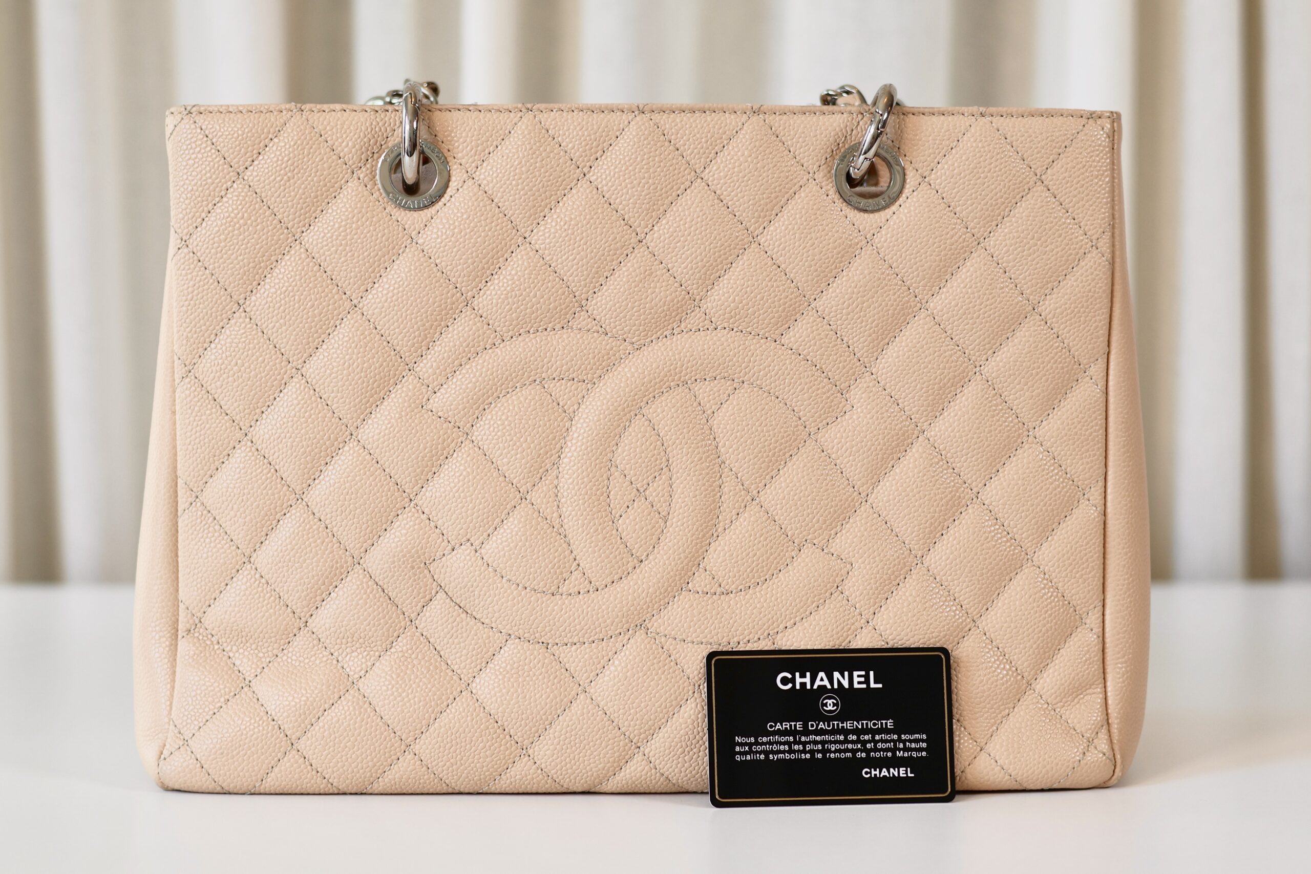 Chanel caviar GST beige shw - Image 12