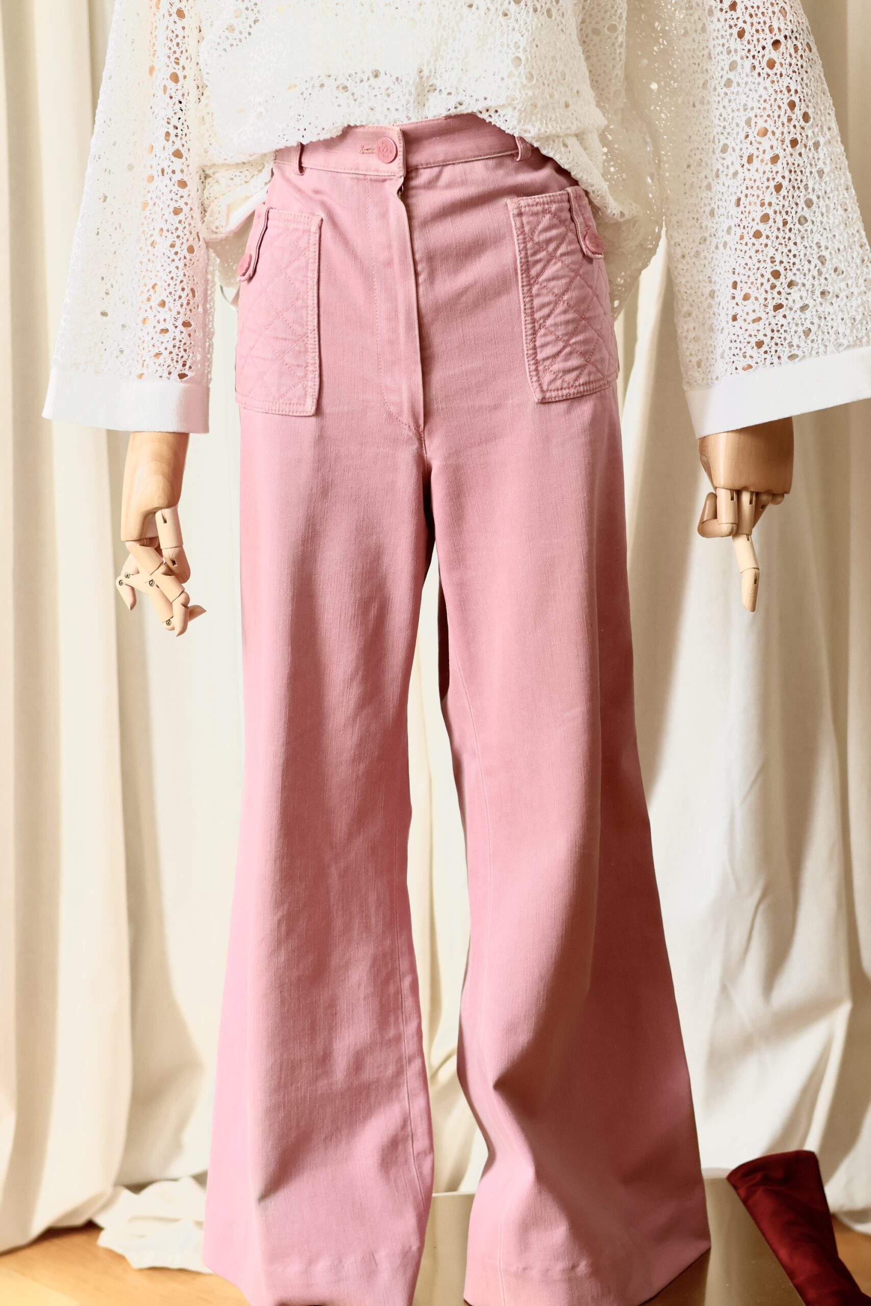 Chanel pink jeans