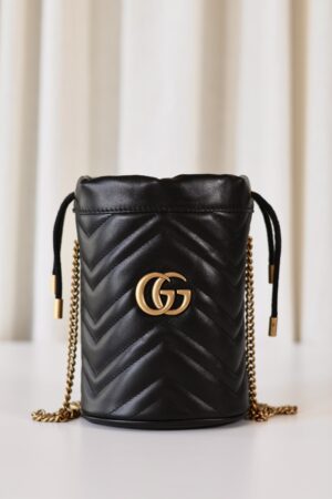 Gucci Marmont bucket bag black