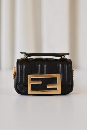 Fendi micro baguette black