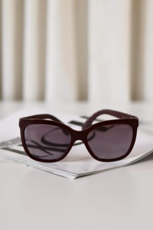 Chanel burgundy sunglasses