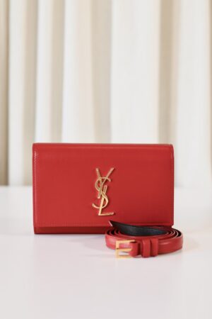 Saint Laurent belt bag red